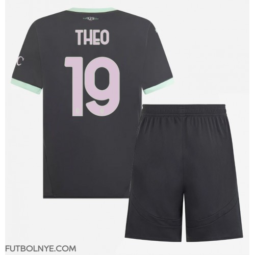 Camiseta AC Milan Theo Hernandez #19 Tercera Equipación para niños 2024-25 manga corta (+ pantalones cortos)